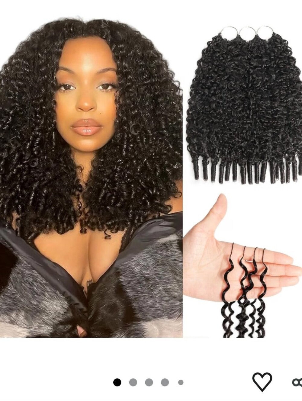 Burmese Curly Crochet Human Hair 18IN 180g Miracle Knots
